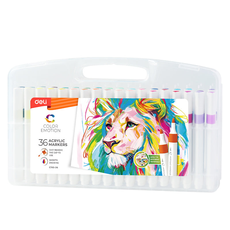 MARKERE ACRILICE SET 36 CULORI COLOR EMOTION DELI MARKERE ACRILICE SET 36 CULORI COLOR EMOTION DELI